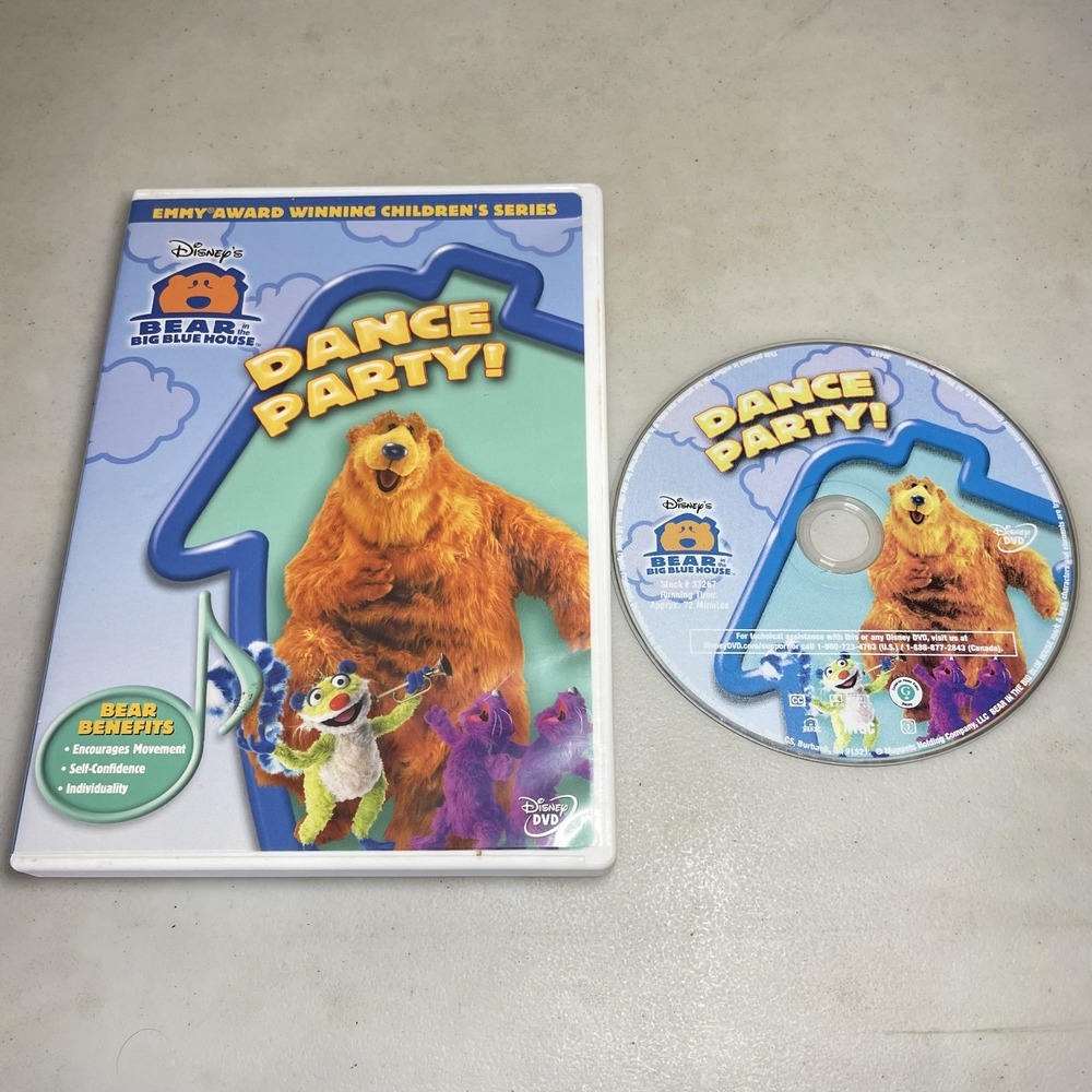 Bear in the Big Blue House Dance Party DVD 2004 Disney Channel OOP Jim Henson